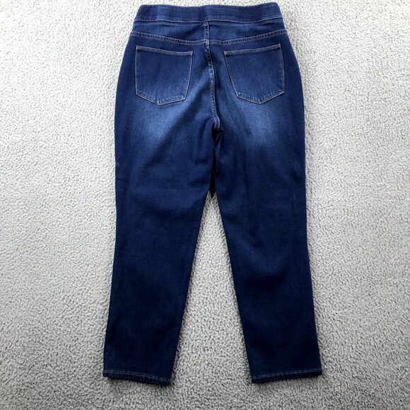 SOFT SURROUNDINGS Womens SMALL The Ultimate Pull On Stretch Denim Crop Jeans - Picture 2 of 12